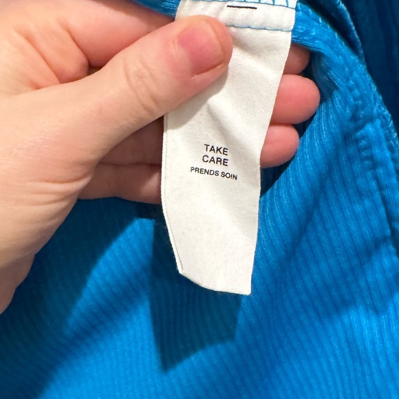NWT Avec les filles tamra corduroy shirt jacket shacket small blue - Picture 7 of 10